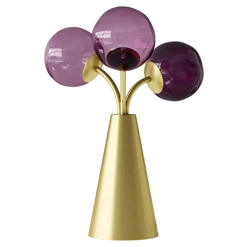 Настольная лампа Wild Grape brass Латунь Пурпурно-фиолетовый Настольная лампа Wild Grape brass Латунь Пурпурно-фиолетовый в Тюмени | Loft Concept