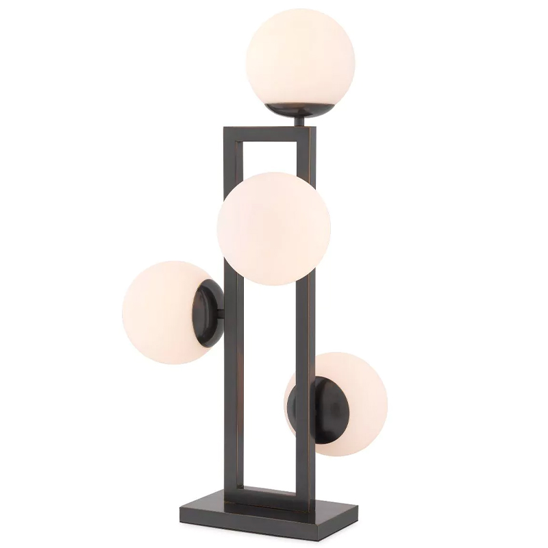 Настольная лампа Eichholtz Table Lamp Pascal Bronze Темная бронза Белое матовое стекло Настольная лампа Eichholtz Table Lamp Pascal Bronze Темная бронза Белое матовое стекло в Тюмени | Loft Concept