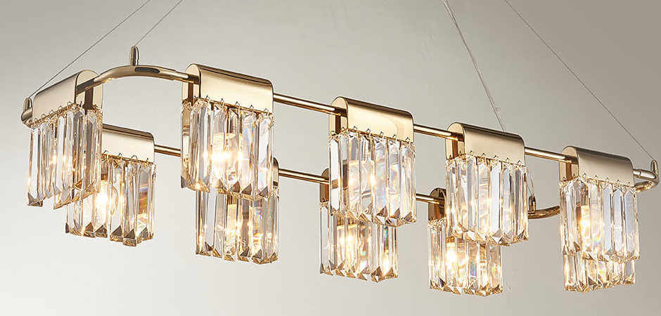 Люстра Crystal Pendants gold 10 Люстра Crystal Pendants gold 10 - Loft-Concept в Тюмени