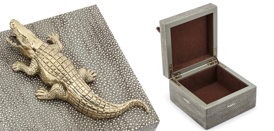 Шкатулка BOX KRIZIA CROCO SQ Шкатулка BOX KRIZIA CROCO SQ - Loft-Concept в Тюмени