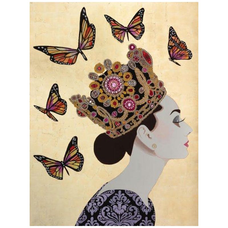 Картина Audrey with Crown and Monarch Butterflies Мульти Картина Audrey with Crown and Monarch Butterflies Мульти в Тюмени | Loft Concept