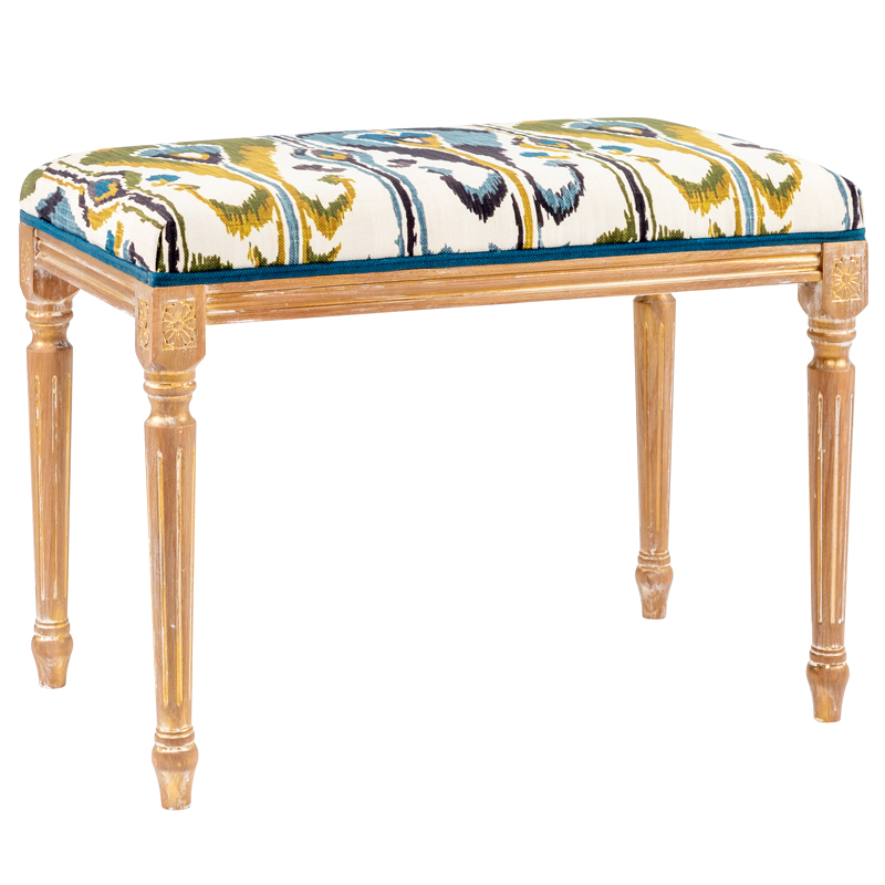 Банкетка Ikat Pattern из натурального бука Золотой Мульти Банкетка Ikat Pattern из натурального бука Золотой Мульти в Тюмени | Loft Concept