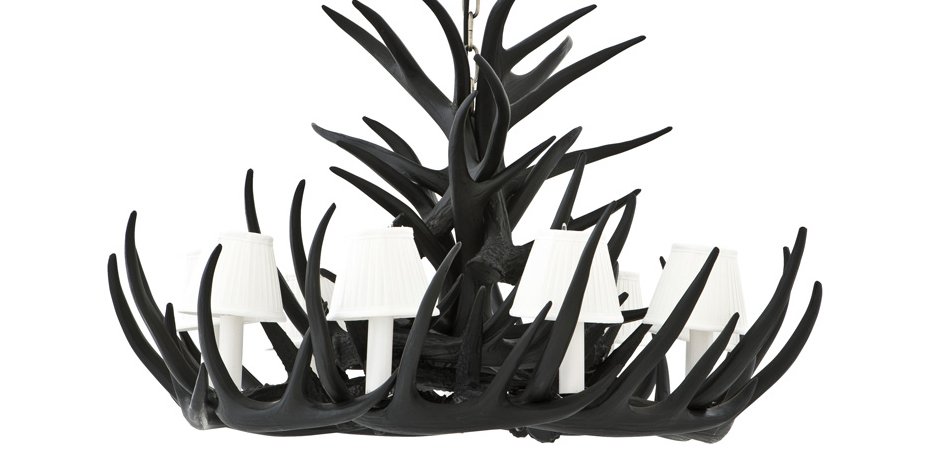 Люстра Eichholtz Chandelier Horn Highlands Black - Loft-Concept в Тюмени