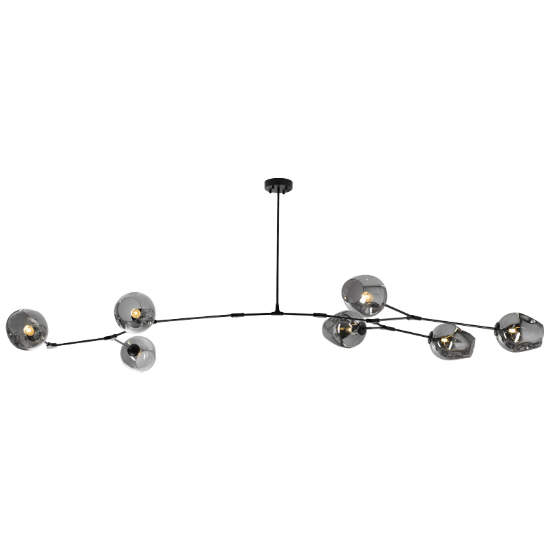 Люстра Branching Bubble Chandelier 7 Black Черный Серый Люстра Branching Bubble Chandelier 7 Black Черный Серый в Тюмени | Loft Concept