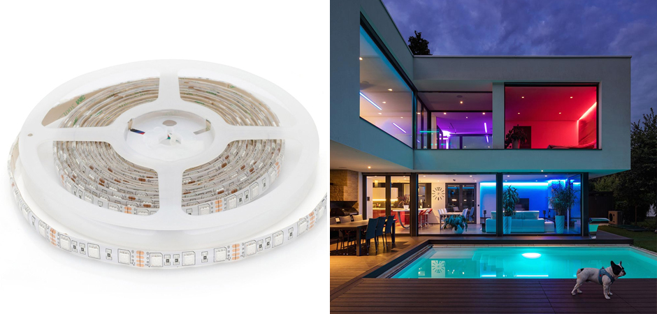 Светодиодная влагозащищенная лента 14,4W/m 60LED/m 5050SMD разноцветная 5M Светодиодная влагозащищенная лента 14,4W/m 60LED/m 5050SMD разноцветная 5M - Loft-Concept в Тюмени