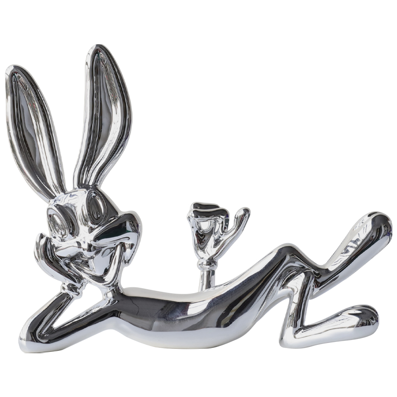 Декоративная статуэтка Bugs Bunny Silver Серебряный Декоративная статуэтка Bugs Bunny Silver Серебряный в Тюмени | Loft Concept