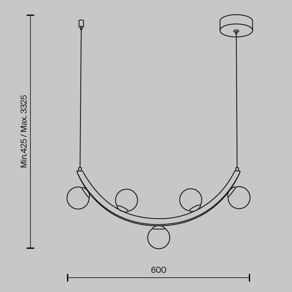 Люстра подвесная Ambre 3000К 12Вт в Тюмени