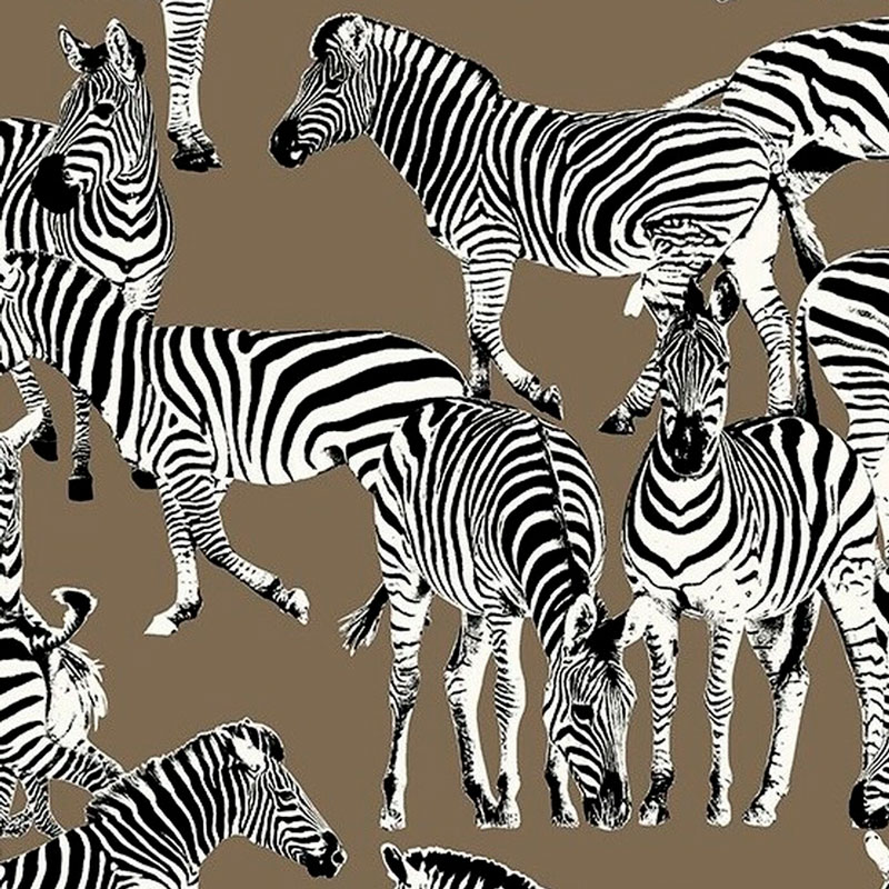 Обои ручная роспись Zebras Chocolate Mousse Обои ручная роспись Zebras Chocolate Mousse в Тюмени | Loft Concept