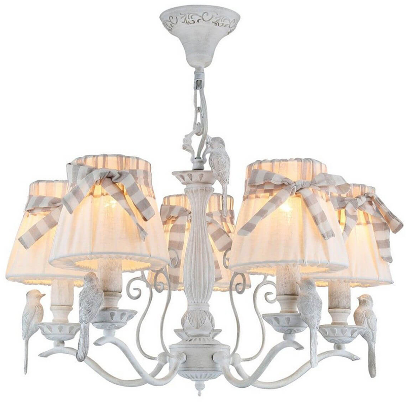 Люстра Refined Provence Chandelier Белый Бежевый Люстра Refined Provence Chandelier Белый Бежевый в Тюмени | Loft Concept