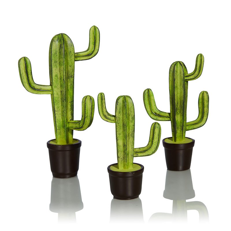 Комплект статуэток Potted Cacti Зеленый Черный Комплект статуэток Potted Cacti Зеленый Черный в Тюмени | Loft Concept