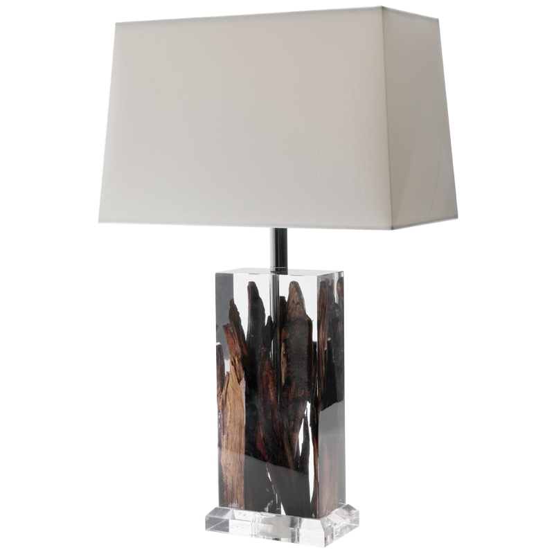 Настольная лампа Kisimi Table Lamp dark Белый Коричневый Настольная лампа Kisimi Table Lamp dark Белый Коричневый в Тюмени | Loft Concept