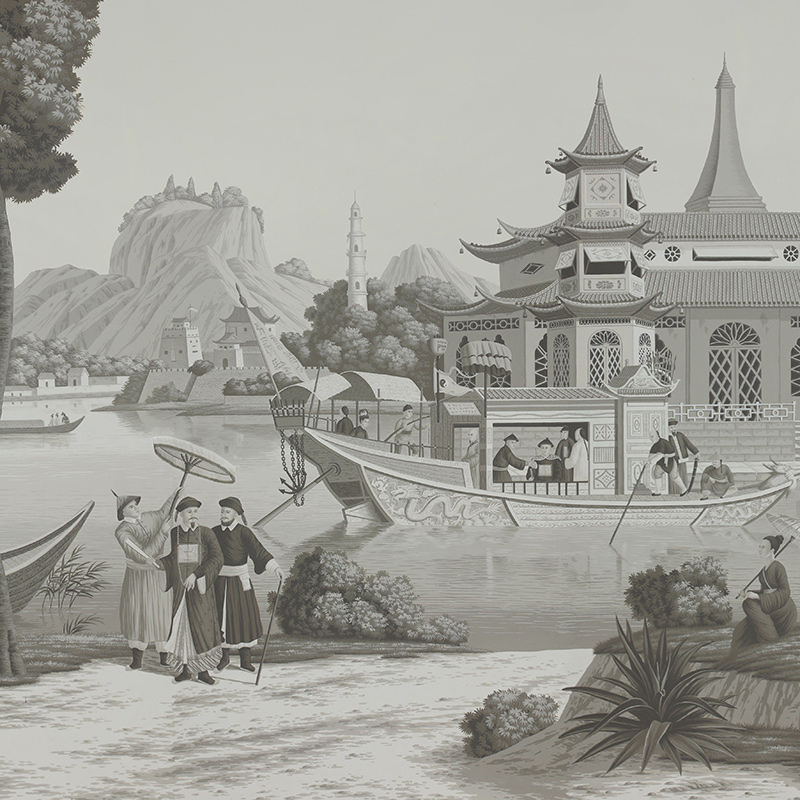 Обои ручная роспись Procession Chinoise Eau Forte on scenic paper  в Тюмени | Loft Concept 