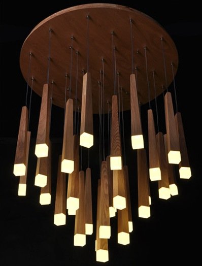 Люстра Wooden Glowworm Round Люстра Wooden Glowworm Round в Тюмени | Loft Concept