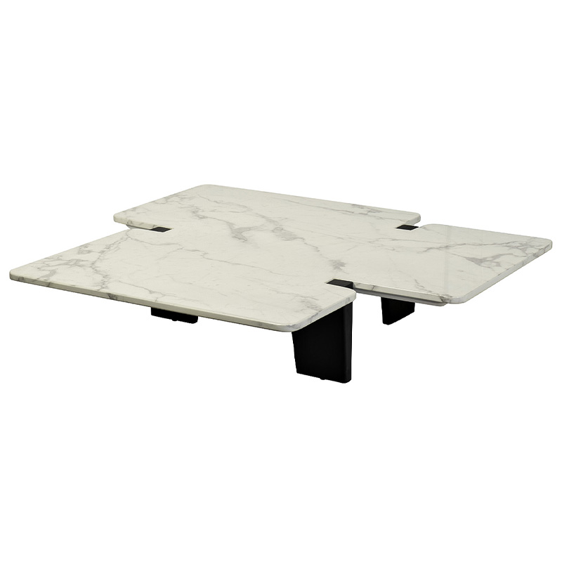 Кофейный стол Lewys Marble Coffee Table Белый Мрамор Bianco Коричневый Кофейный стол Lewys Marble Coffee Table Белый Мрамор Bianco Коричневый в Тюмени | Loft Concept