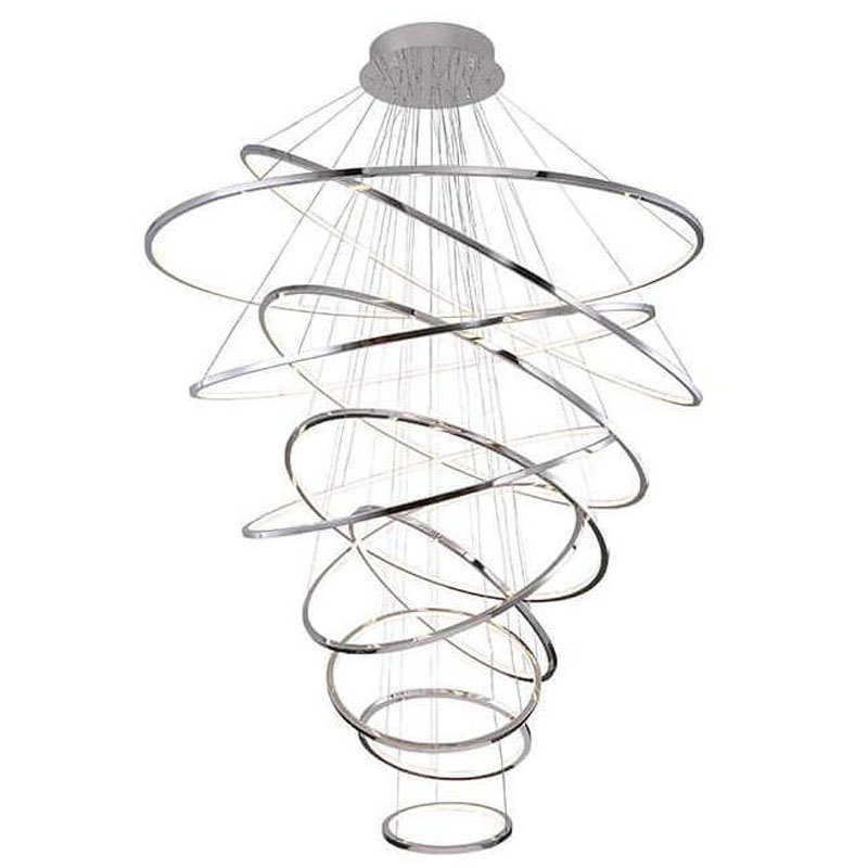 Люстра Композиция из 11 колец Ring Horizontal Chandelier Chrome Хром Люстра Композиция из 11 колец Ring Horizontal Chandelier Chrome Хром в Тюмени | Loft Concept