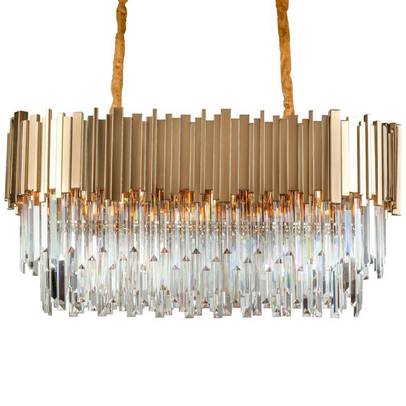 Большая многоярусная люстра Cascade Glass Metal Luxxu Chandelier 100 Прозрачное Стекло Золотой Большая многоярусная люстра Cascade Glass Metal Luxxu Chandelier 100 Прозрачное Стекло Золотой в Тюмени | Loft Concept