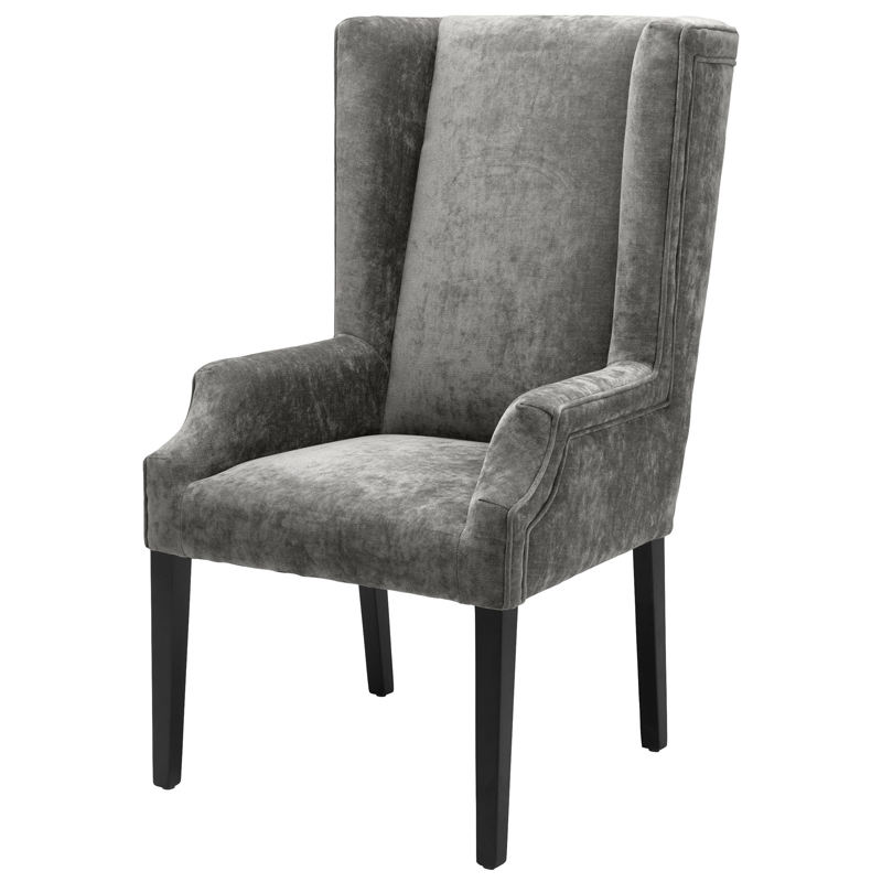 Стул Eichholtz Dining Chair Tempio grey Серый Черный Стул Eichholtz Dining Chair Tempio grey Серый Черный в Тюмени | Loft Concept