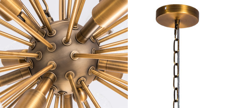 Люстра Sputnik Textured Glass White Chandelier - фото №1