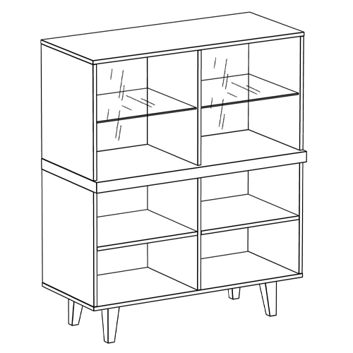 Буфет с зеркальными дверцами Arden Cabinet Буфет с зеркальными дверцами Arden Cabinet в Тюмени