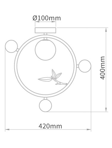 Потолочный светильник Metal Wood Ring Leaf Потолочный светильник Metal Wood Ring Leaf в Тюмени