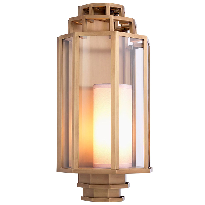 Бра Wall Lamp Monticello Brass Белый Латунь Прозрачное Стекло Бра Wall Lamp Monticello Brass Белый Латунь Прозрачное Стекло в Тюмени | Loft Concept
