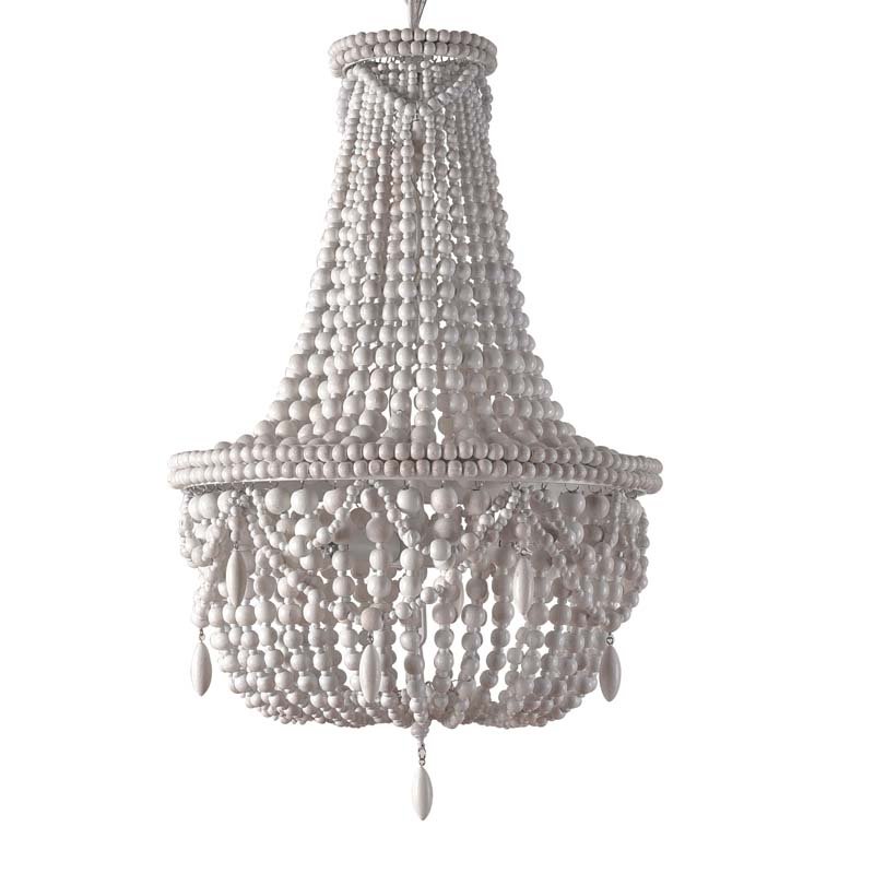 Люстра RH Anselme White Wood Large Chandelier Белый Люстра RH Anselme White Wood Large Chandelier Белый в Тюмени | Loft Concept