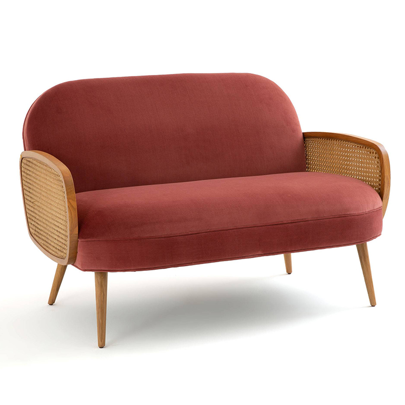 Диван Morten Wicker Crimson Sofa Малиновый Малиновый (Crimson) Диван Morten Wicker Crimson Sofa Малиновый Малиновый (Crimson) в Тюмени | Loft Concept