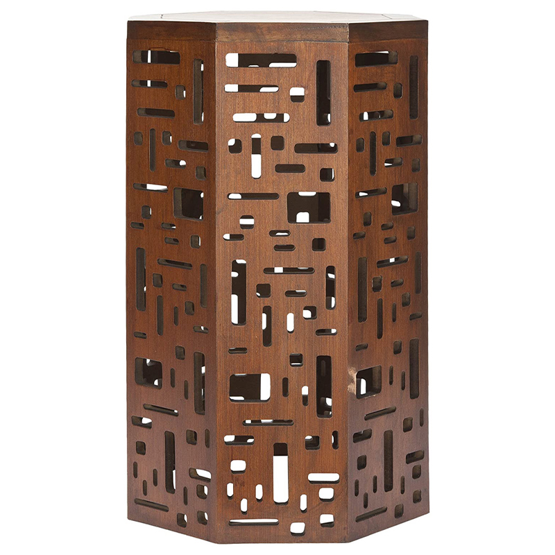 Приставной стол Theon Side Table Brown Коричневый Приставной стол Theon Side Table Brown Коричневый в Тюмени | Loft Concept