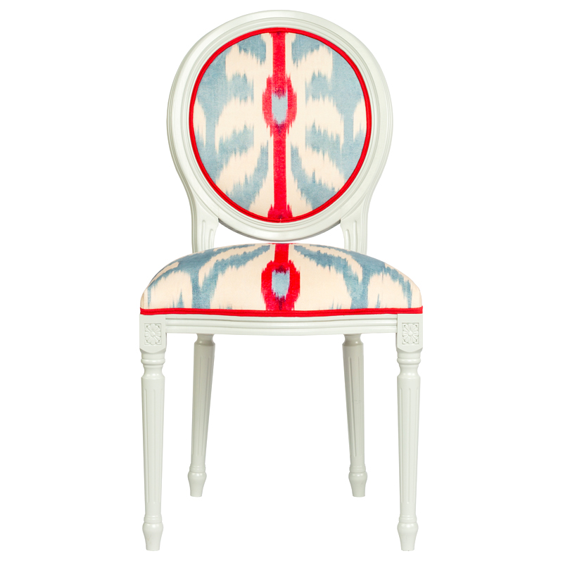 Стул Ikat Pattern с белым основанием Белый Мульти Стул Ikat Pattern с белым основанием Белый Мульти в Тюмени | Loft Concept