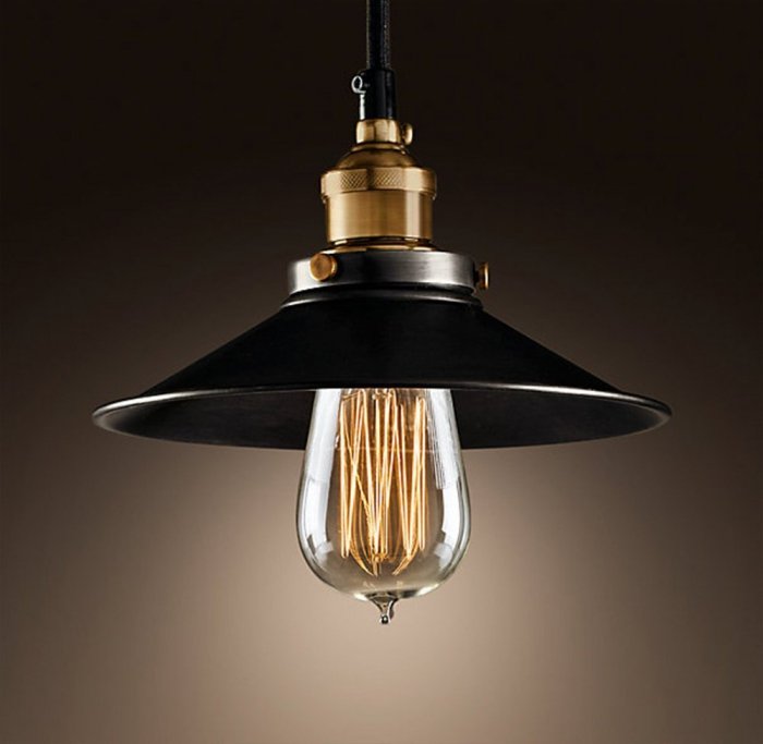 Подвесной светильник Loft Cone Pendant 22 Черный Подвесной светильник Loft Cone Pendant 22 Черный в Тюмени | Loft Concept