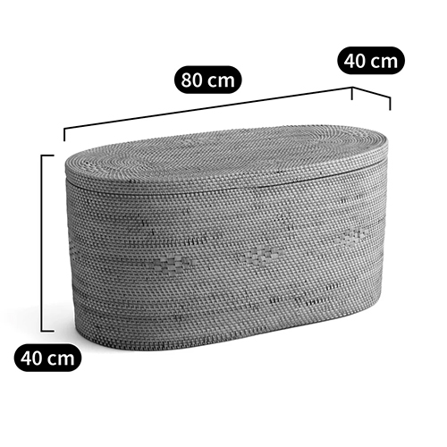 Плетеная овальная корзина с крышкой Shani Rattan Basket Плетеная овальная корзина с крышкой Shani Rattan Basket в Тюмени