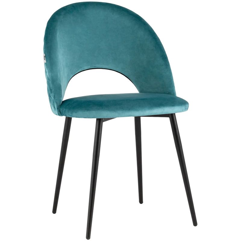 Стул CLIFF Chair Бирюзовый Велюр Бирюзовый Черный Стул CLIFF Chair Бирюзовый Велюр Бирюзовый Черный в Тюмени | Loft Concept