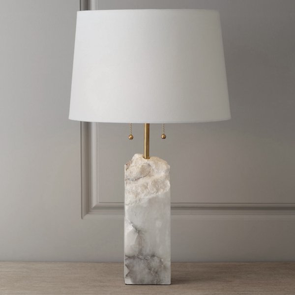 Настольная лампа Regina Andrew Raw Alabaster Lamp Белый Мрамор Bianco Настольная лампа Regina Andrew Raw Alabaster Lamp Белый Мрамор Bianco в Тюмени | Loft Concept