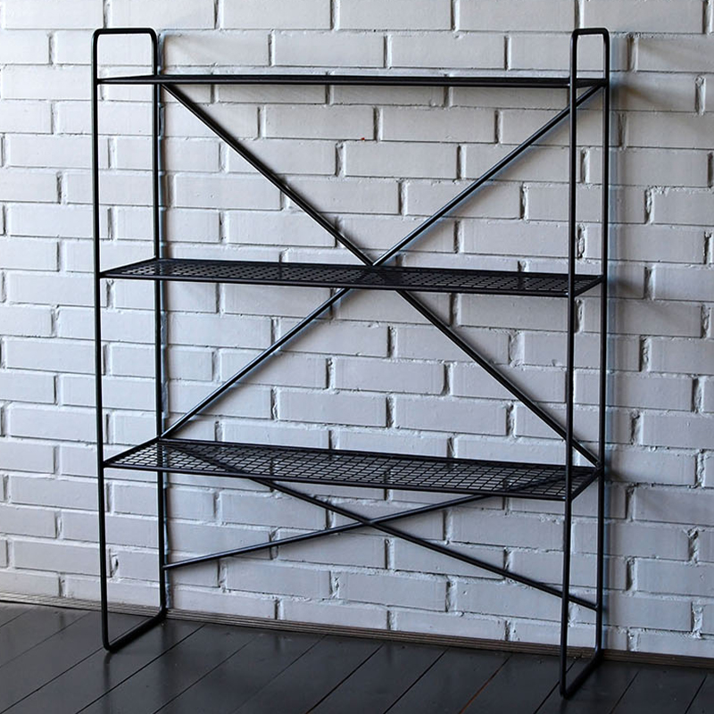 Стеллаж Ridley Black Industrial Metal Rust Rack Черный Стеллаж Ridley Black Industrial Metal Rust Rack Черный в Тюмени | Loft Concept