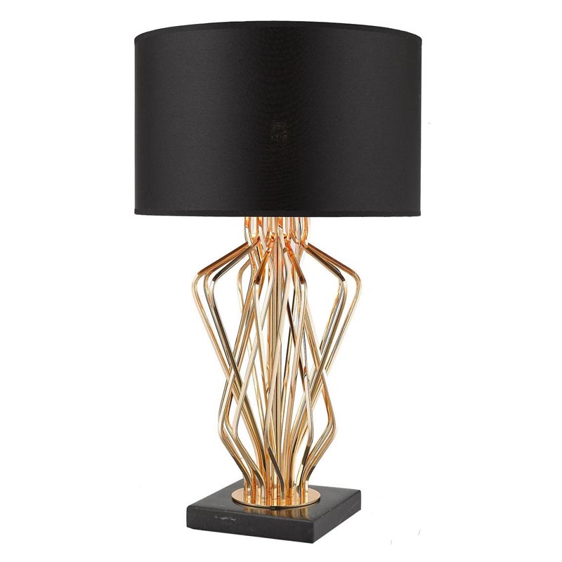 Настольная лампа Lester Table Lamp Черный Мрамор Nero Глянцевое золото Настольная лампа Lester Table Lamp Черный Мрамор Nero Глянцевое золото в Тюмени | Loft Concept
