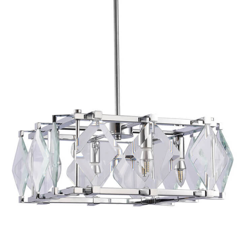 Люстра Glass Rhombus Lighting square Хром Люстра Glass Rhombus Lighting square Хром в Тюмени | Loft Concept