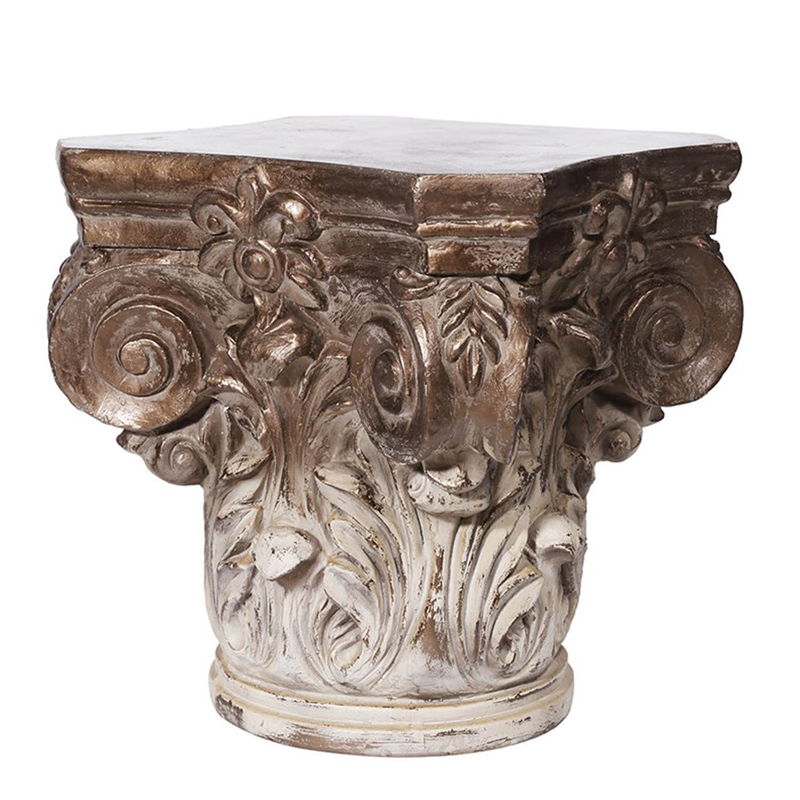 Стол Roman Column Белый Коричневый винтаж Стол Roman Column Белый Коричневый винтаж в Тюмени | Loft Concept