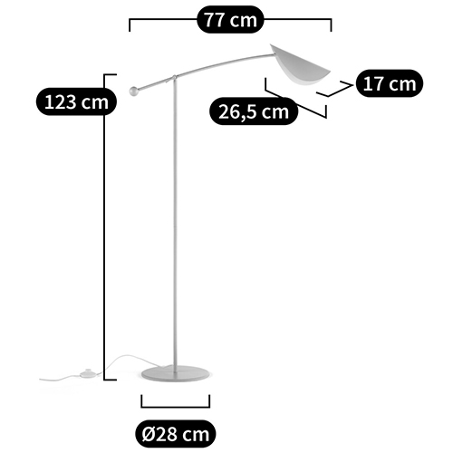 Торшер с поворотным плафоном Aracea Beige Floor Lamp Торшер с поворотным плафоном Aracea Beige Floor Lamp в Тюмени