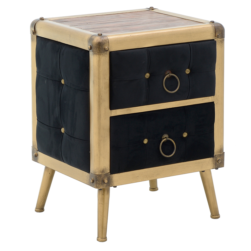 Тумба Jokum Nightstand Золотой Черный Тумба Jokum Nightstand Золотой Черный в Тюмени | Loft Concept