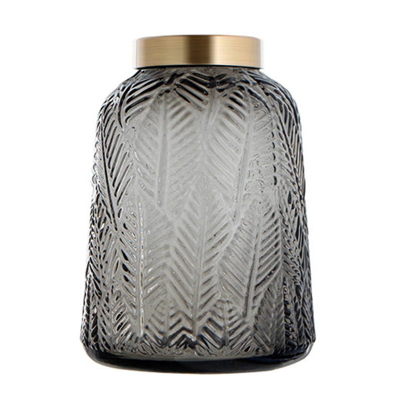 Ваза Grey Vase Golden Throat high Серый Глянцевое золото Ваза Grey Vase Golden Throat high Серый Глянцевое золото в Тюмени | Loft Concept