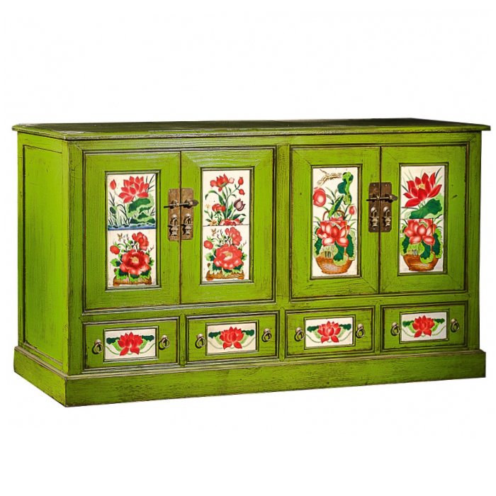 Китайский комод Rustic Cupboard Зеленый Зеленый Китайский комод Rustic Cupboard Зеленый Зеленый в Тюмени | Loft Concept