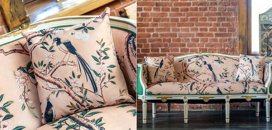 Декоративная подушка Beige and Green Chinoiserie 2 - Loft-Concept в Тюмени