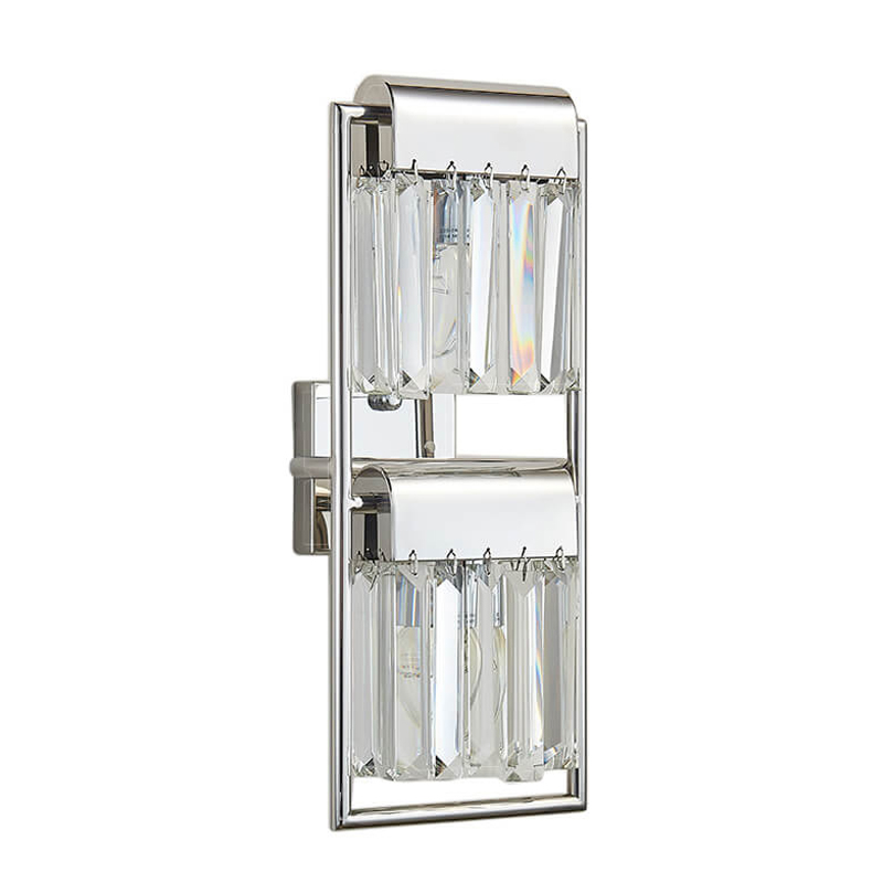 Бра Crystal Pendants chrome 2 Прозрачное Стекло Хром Бра Crystal Pendants chrome 2 Прозрачное Стекло Хром в Тюмени | Loft Concept