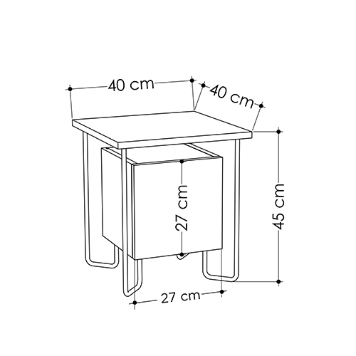 Прикроватная тумба белого цвета с дверцей ACRES NIGHTSTAND WHITE Прикроватная тумба белого цвета с дверцей ACRES NIGHTSTAND WHITE в Тюмени