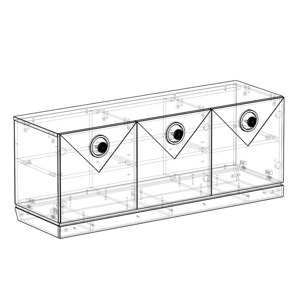 ТВ-тумба с 3-мя фактурными дверцами Satin Furniture ТВ-тумба с 3-мя фактурными дверцами Satin Furniture в Тюмени