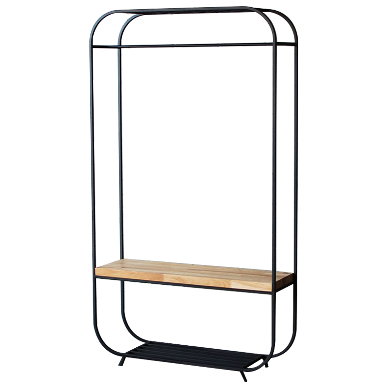 Рейл Hardin Industrial Metal Rust Clothes Rail Черный Светлый дуб Рейл Hardin Industrial Metal Rust Clothes Rail Черный Светлый дуб в Тюмени | Loft Concept