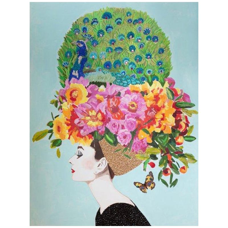 Картина Audrey with Floral Bouquet and Peacock Headdress Мульти Картина Audrey with Floral Bouquet and Peacock Headdress Мульти в Тюмени | Loft Concept