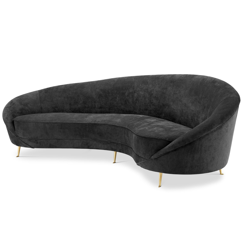 Диван Eichholtz Sofa Provocateur Black Черный Латунь Диван Eichholtz Sofa Provocateur Black Черный Латунь в Тюмени | Loft Concept
