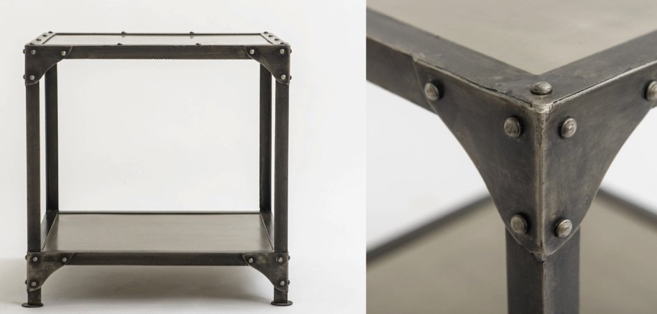 Кофейный стол Industrial Steampunk Nickel Side Table Кофейный стол Industrial Steampunk Nickel Side Table - Loft-Concept в Тюмени