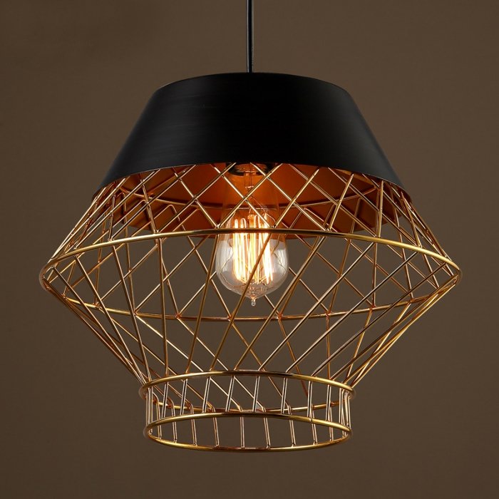 Подвесной светильник Golden Supro Cage Золотой Подвесной светильник Golden Supro Cage Золотой в Тюмени | Loft Concept